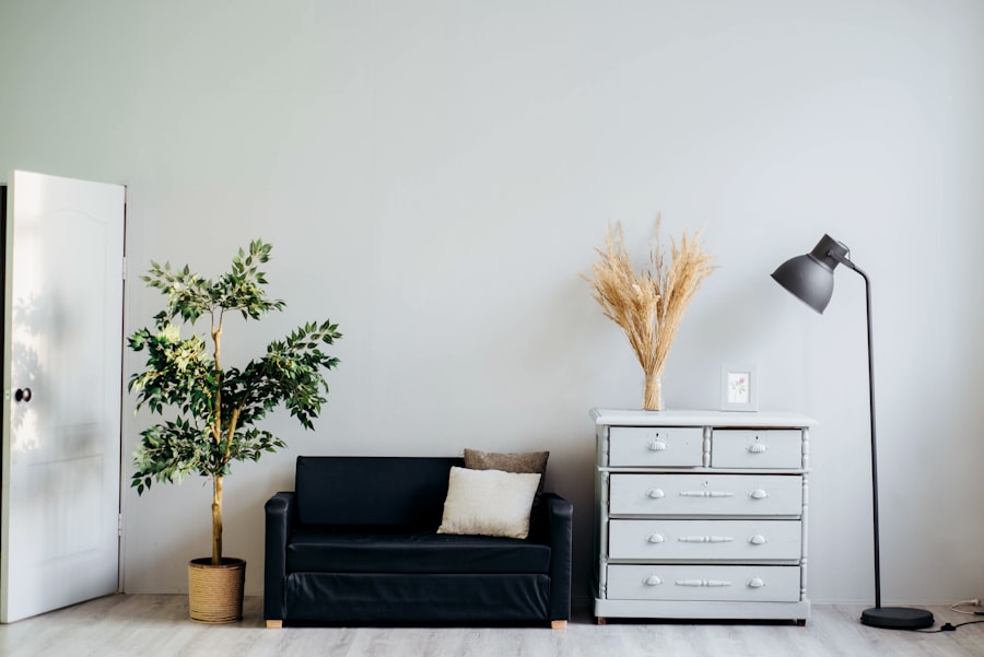 Comfortable living room with natural light and houseplants